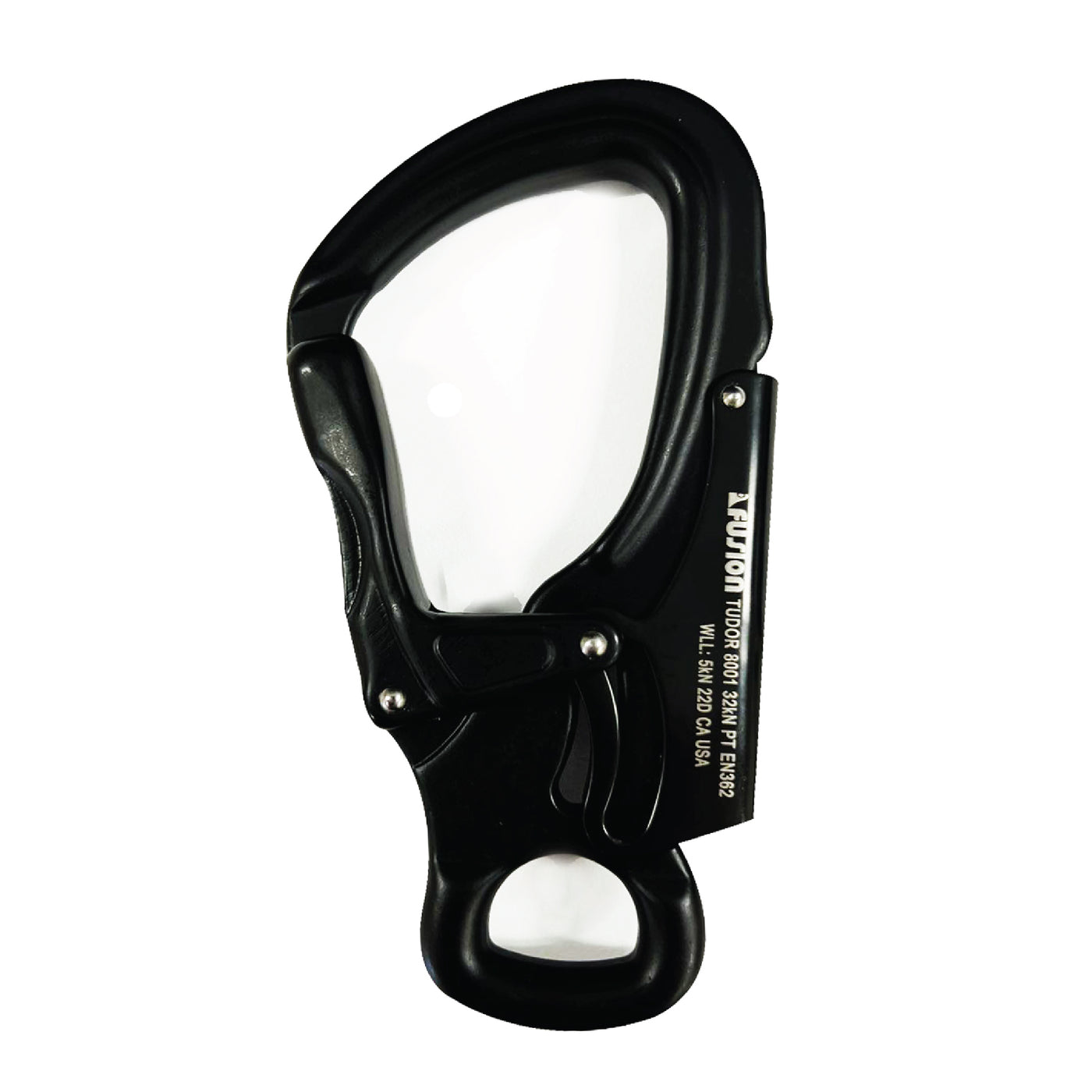 Tudor Flat Loop Aluminum Snap Hook Carabiner - Black