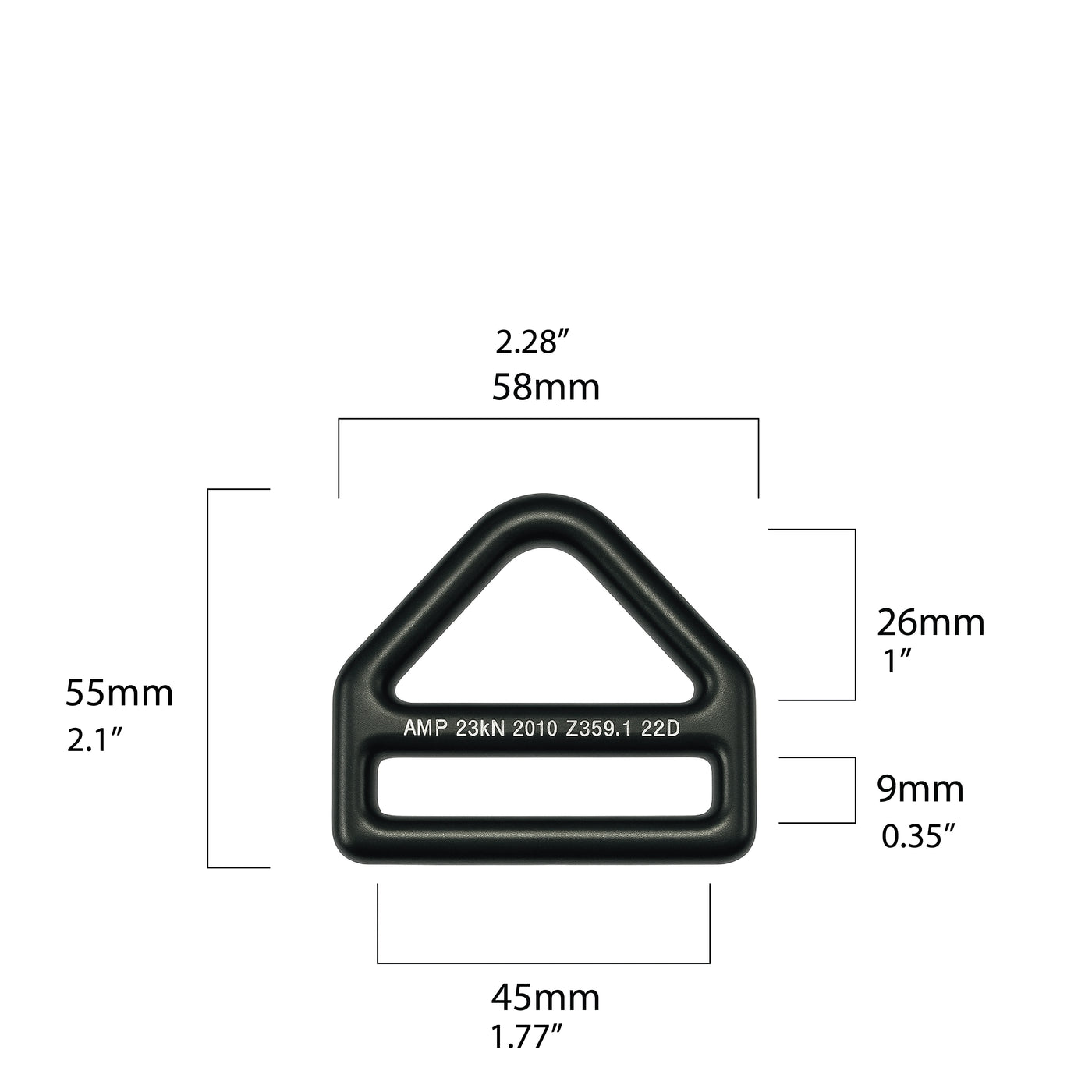 Steel Triangle D-Ring