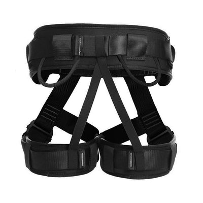 Centaur Military Tactical Deluxe Half Body Harness – Black Adjustable Climbing Harness with Reinforced Belay & Gear Loops