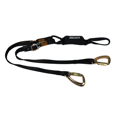 Y-Legged Shock Absorbing Lanyard w/ Captive Eye Carabiner