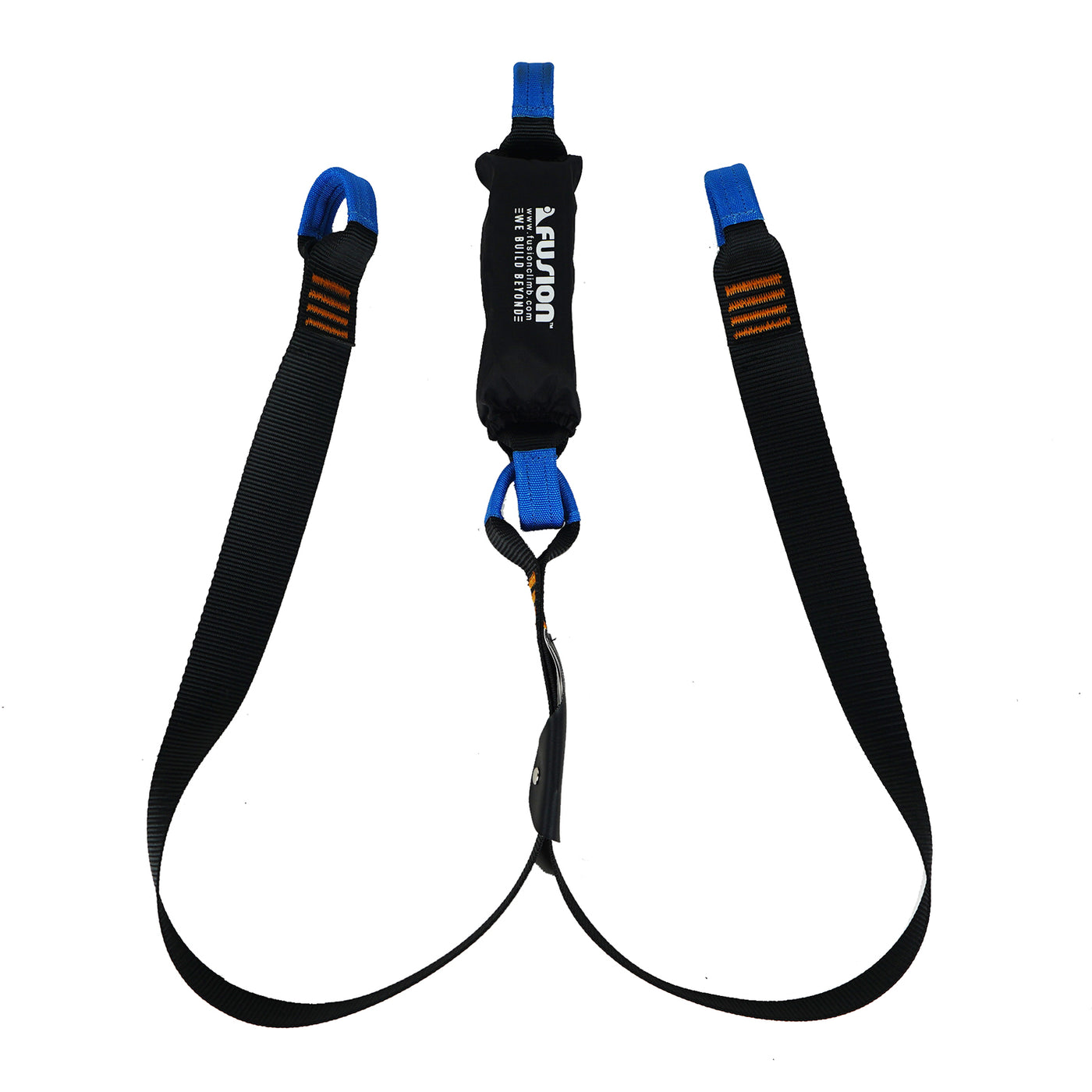 Double Legged Shock Absorbing Lanyard with hitched loops