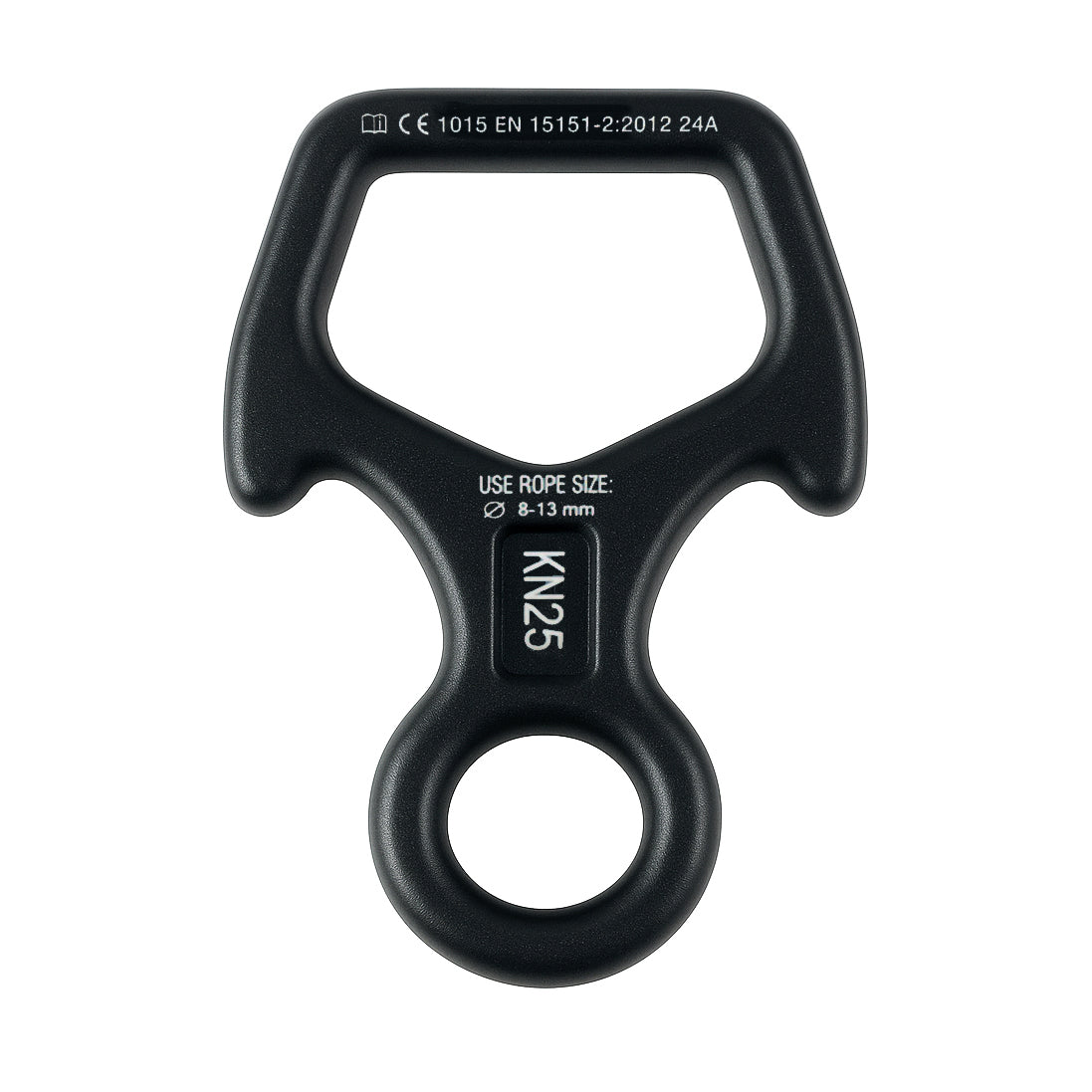 Aluminum Compact Bent Eight Descender Black