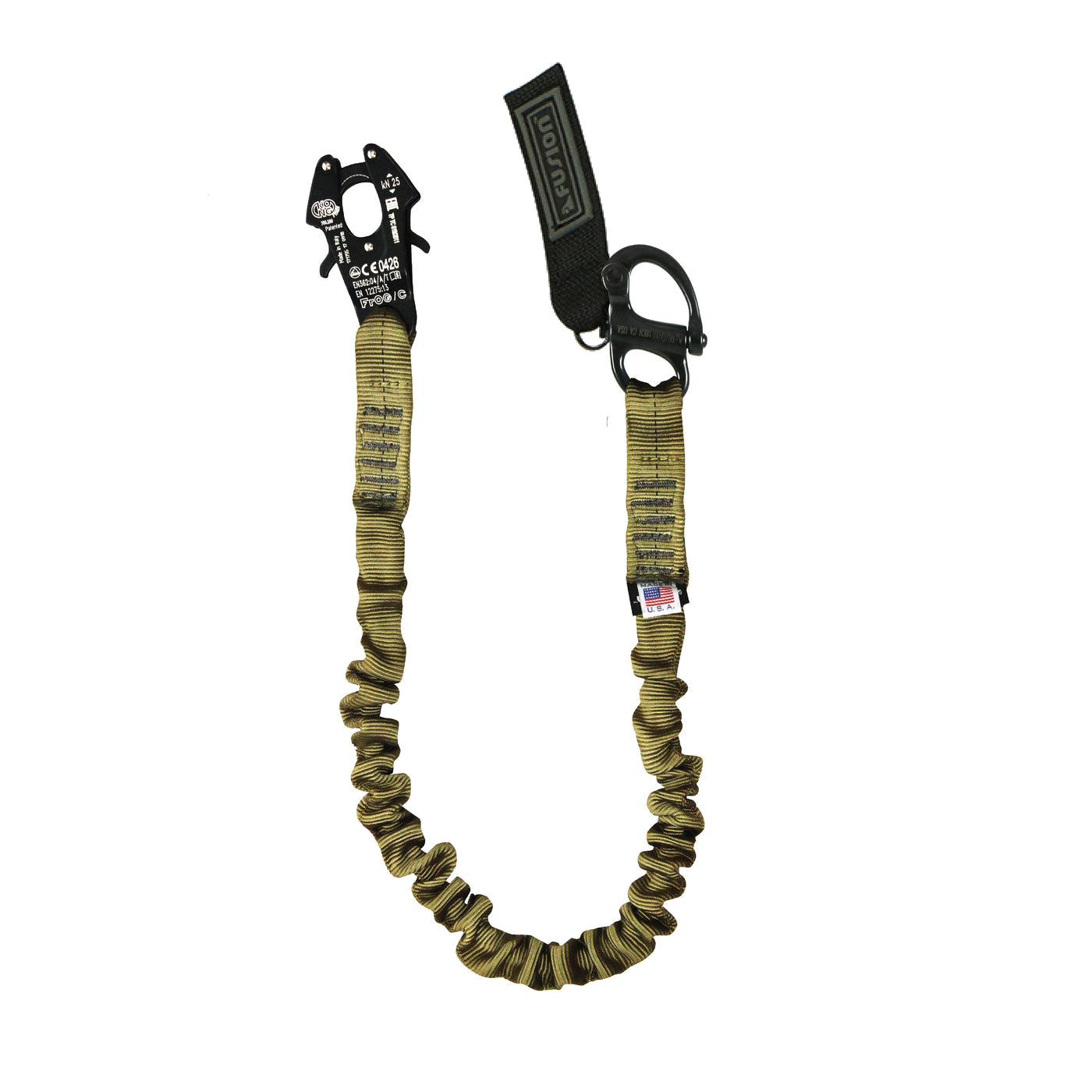 Helo Retention Lanyard with Kong Frog Cable and Plunger Pin Shackle CYB