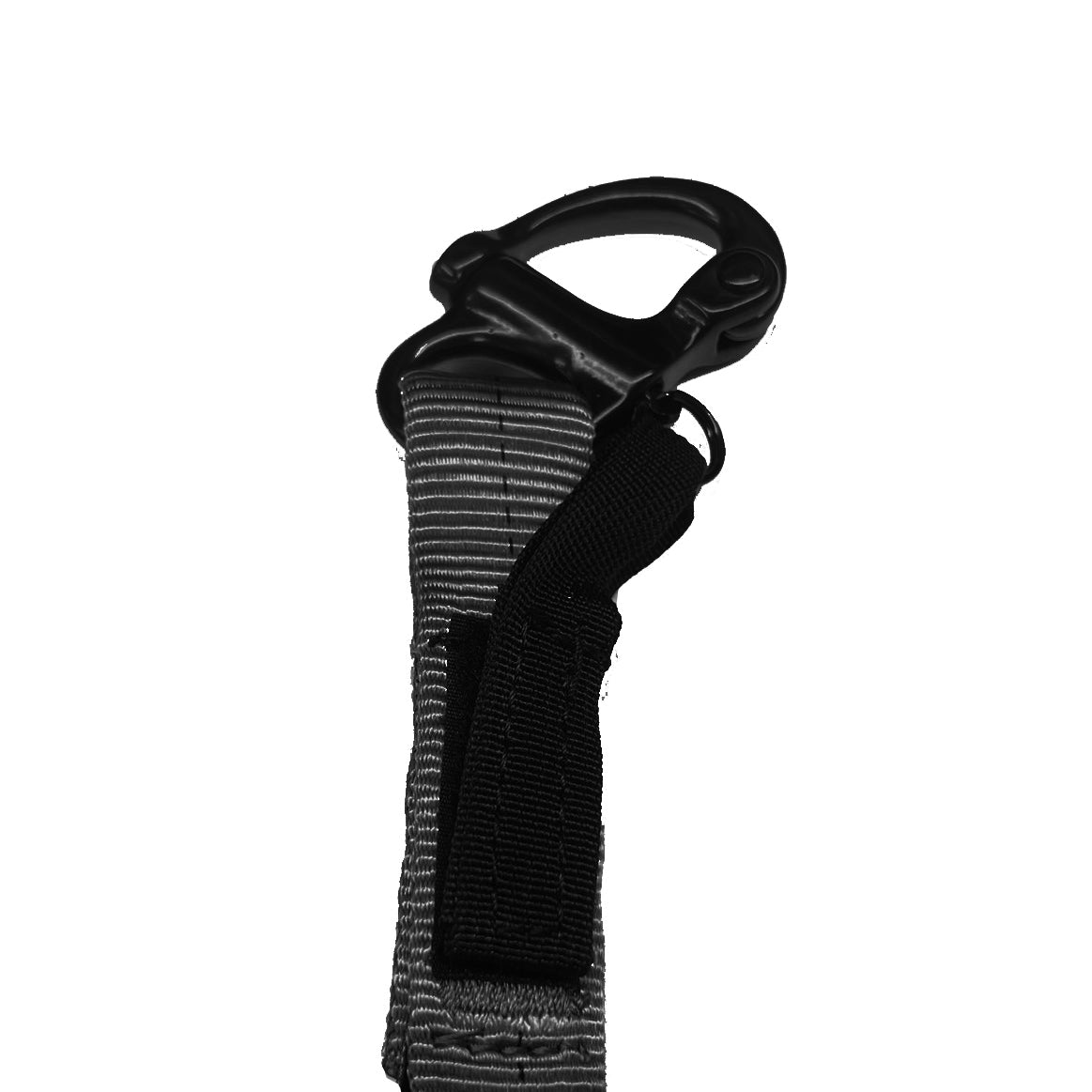 Helo Lanyard BLK with Snap Shackle & Hitched Loop
