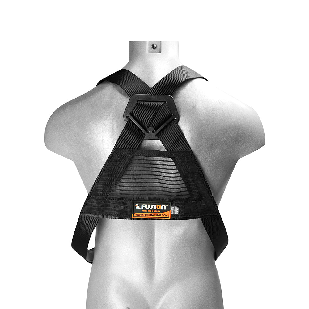 Stika Plus 1.75" Polyester Chest Harness – Black Full Body Climbing & Rescue Harness