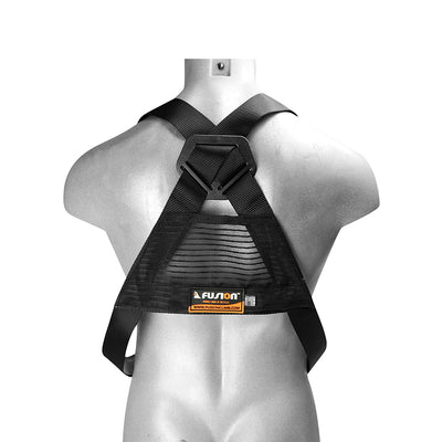 Stika Plus 1.75" Polyester Chest Harness – Black Full Body Climbing & Rescue Harness