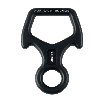 Aluminum Compact Bent Eight Descender Black