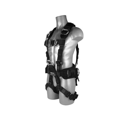 TAC-SCAPE-H Full Body Harness – Black with Presto Buckles & EVA Padding for Tactical Rescue