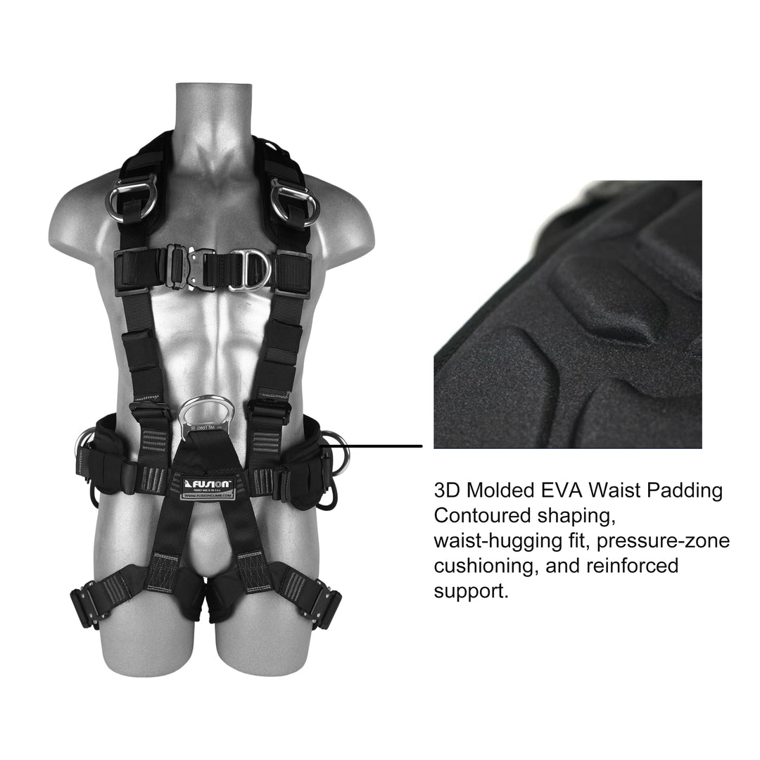 TAC-SCAPE-H Full Body Harness - Black | Fusion Climb