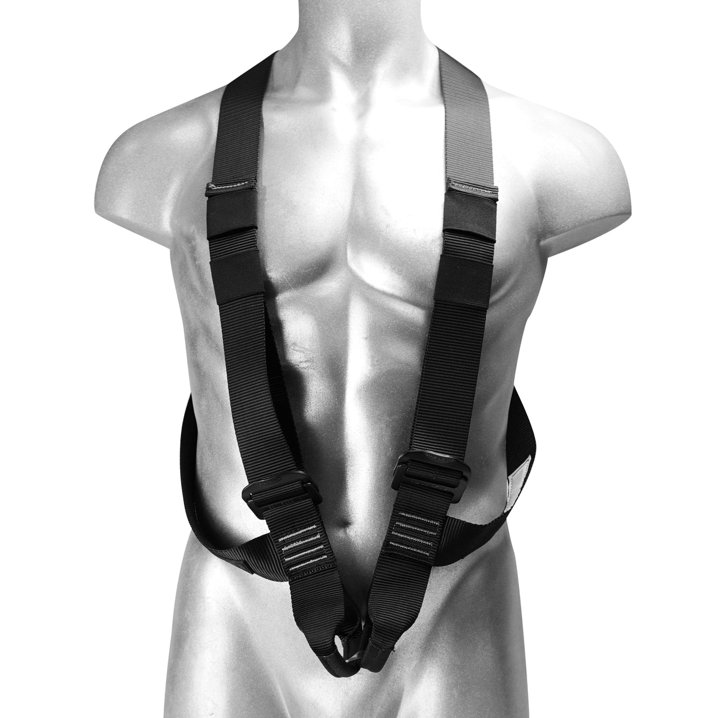 Stika Plus 1.75" Polyester Chest Harness – Black Full Body Climbing & Rescue Harness