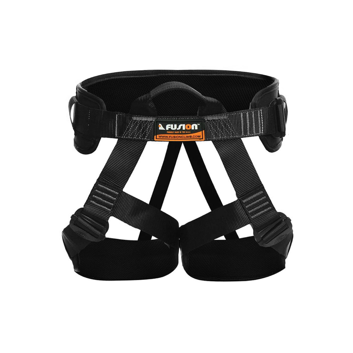 Centaur Military Tactical Deluxe Half Body Harness – Black Adjustable Climbing Harness with Reinforced Belay & Gear Loops