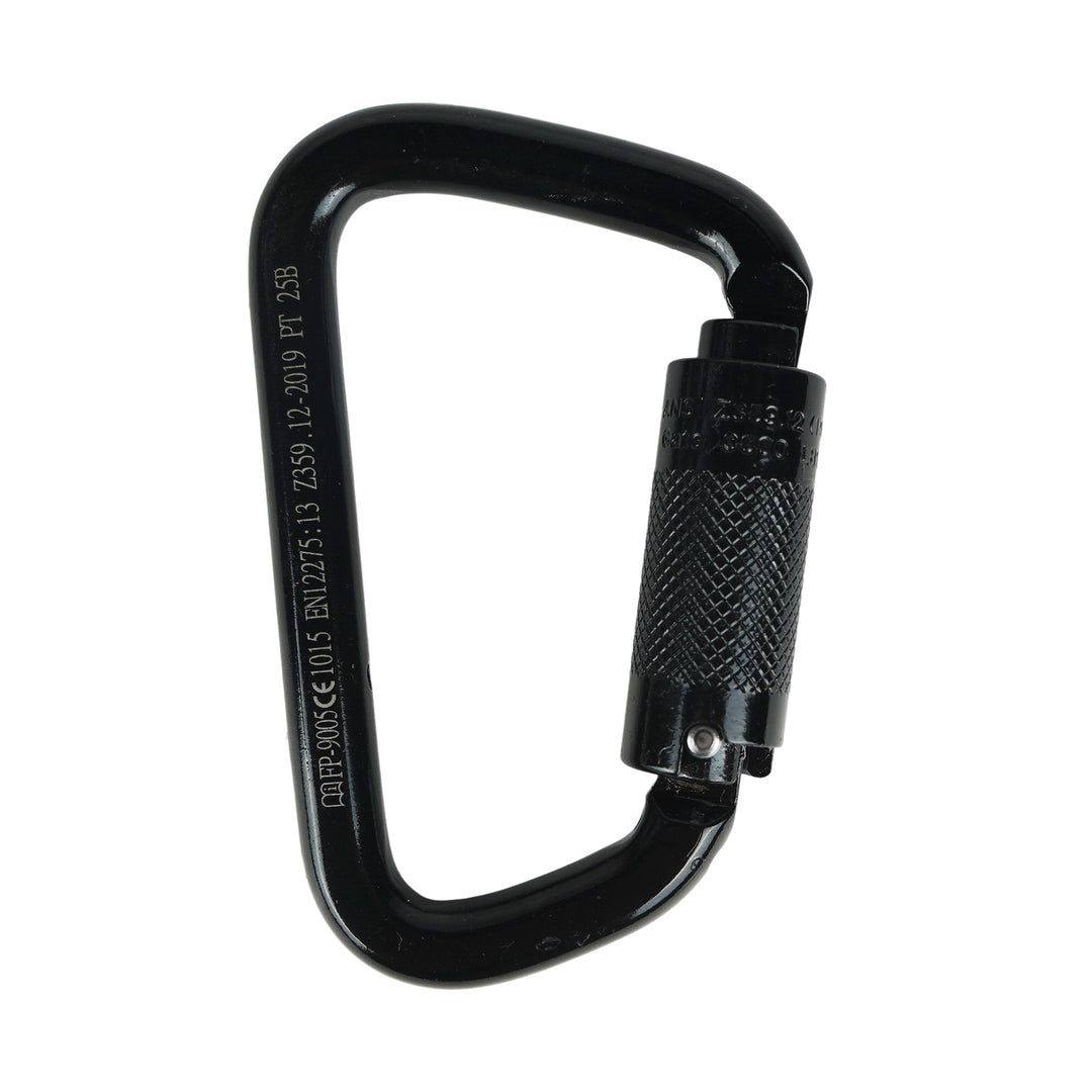 Tacoma Steel 50KN Triple Lock Carabiner – Gold for Climbing
