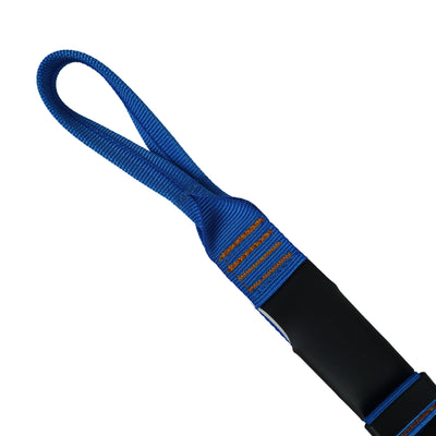 Fusion aerial challenge course lanyard with adjustable loop