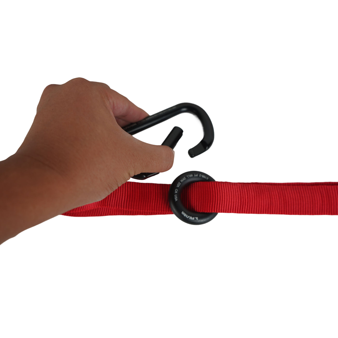 36" Adjustable Stretch Lanyard – Carabiner Attachment with Rubberized Handle