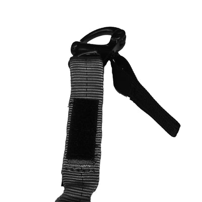 24" Helo Lanyard Snap Shackle & Hitched Loop - Black