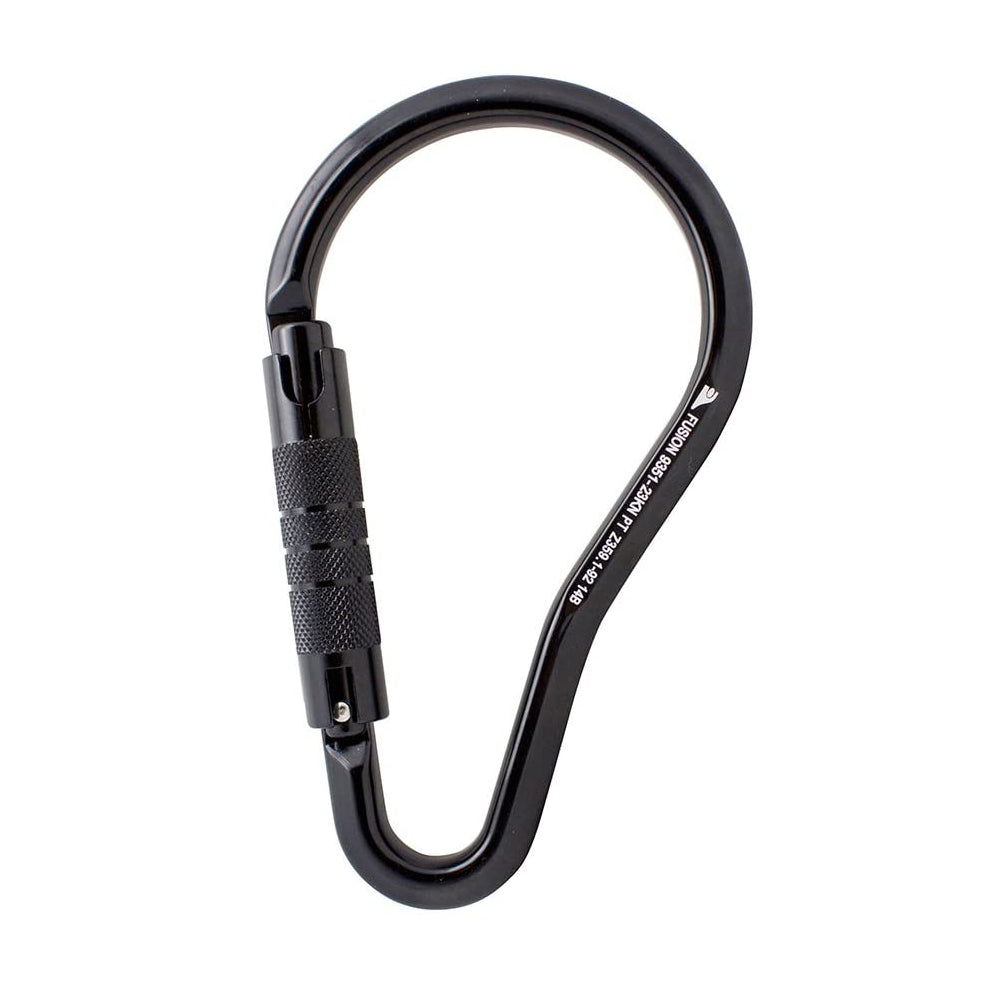 oval shaped Aluminum Auto Lock Carabiner with twist gate 