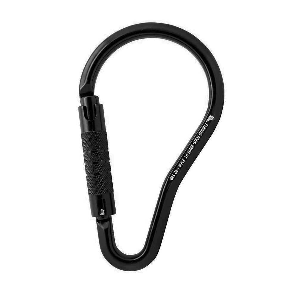 Prima Aluminum Auto Lock Carabiner – Black Lightweight Key Nose Climbing Clip
