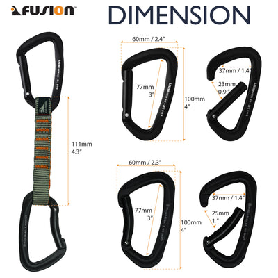 Fusion climb pack 11cm / 20cm quickdraw set