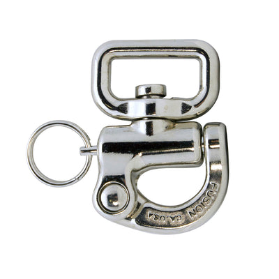 Quick Release Swivel Snap Shackle Pull-Lock Mechanism Silver