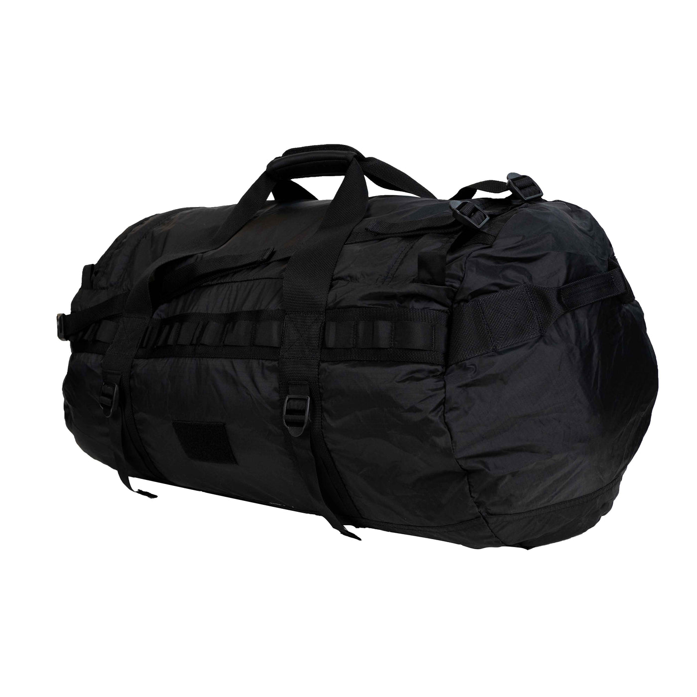 tactical duffle bag with backpack straps and MOLLE panel