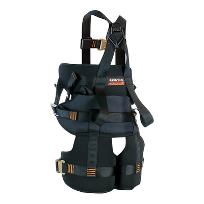 industrial nylon zipline seat harness with EVA memory foam and dorsal D-ring