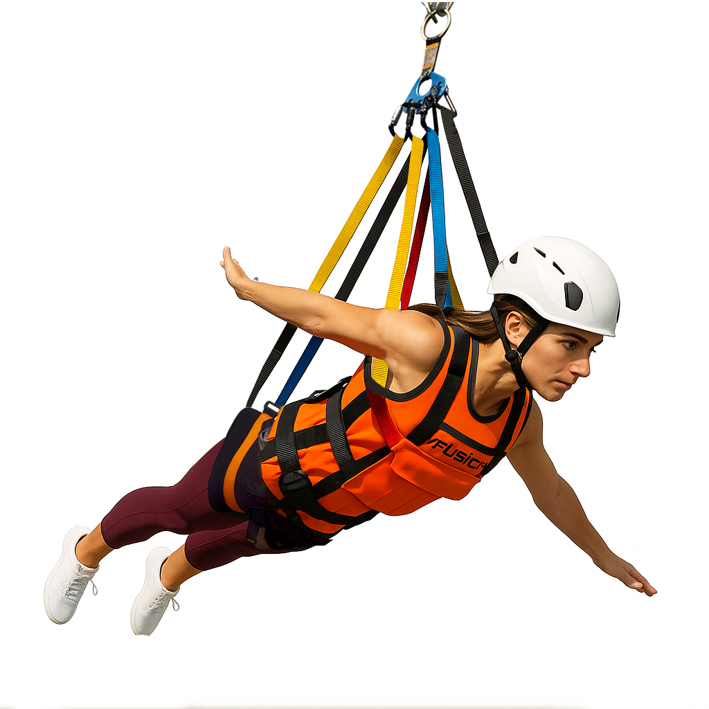 Super Ripper Headfirst Prone Zipline Harness combo Kit | Outdoor