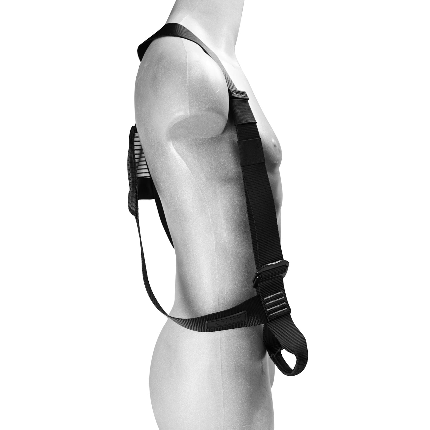 Stika Plus 1.75" Polyester Chest Harness – Black Full Body Climbing & Rescue Harness