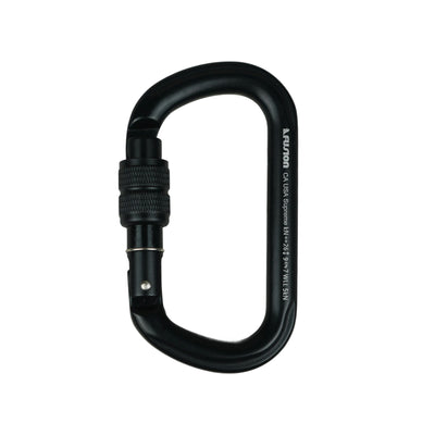 Supreme Oval Shaped - Screw Lock Carabiner - Black
