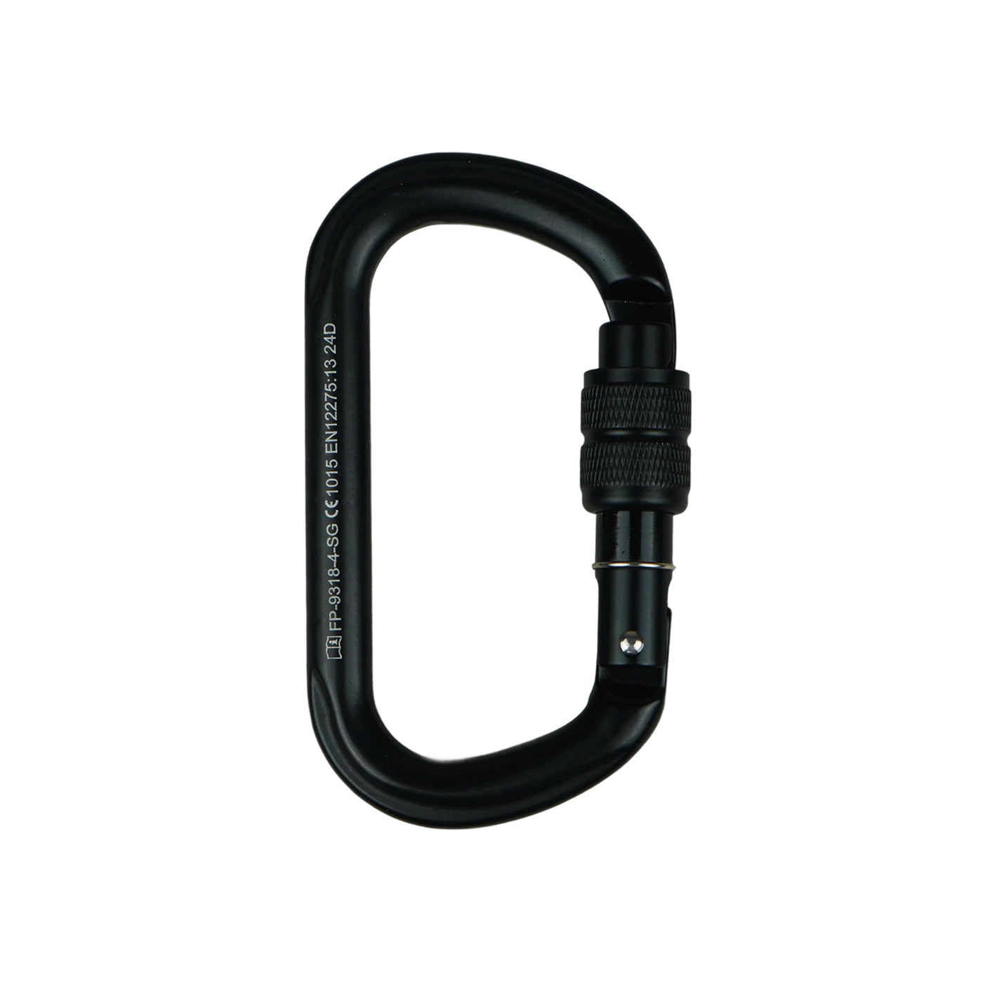 Supreme Oval Shaped - Screw Lock Carabiner - Black