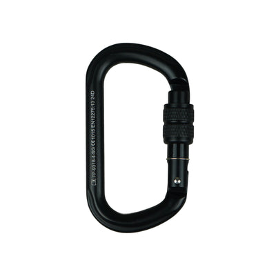 Supreme Oval Shaped - Screw Lock Carabiner - Black