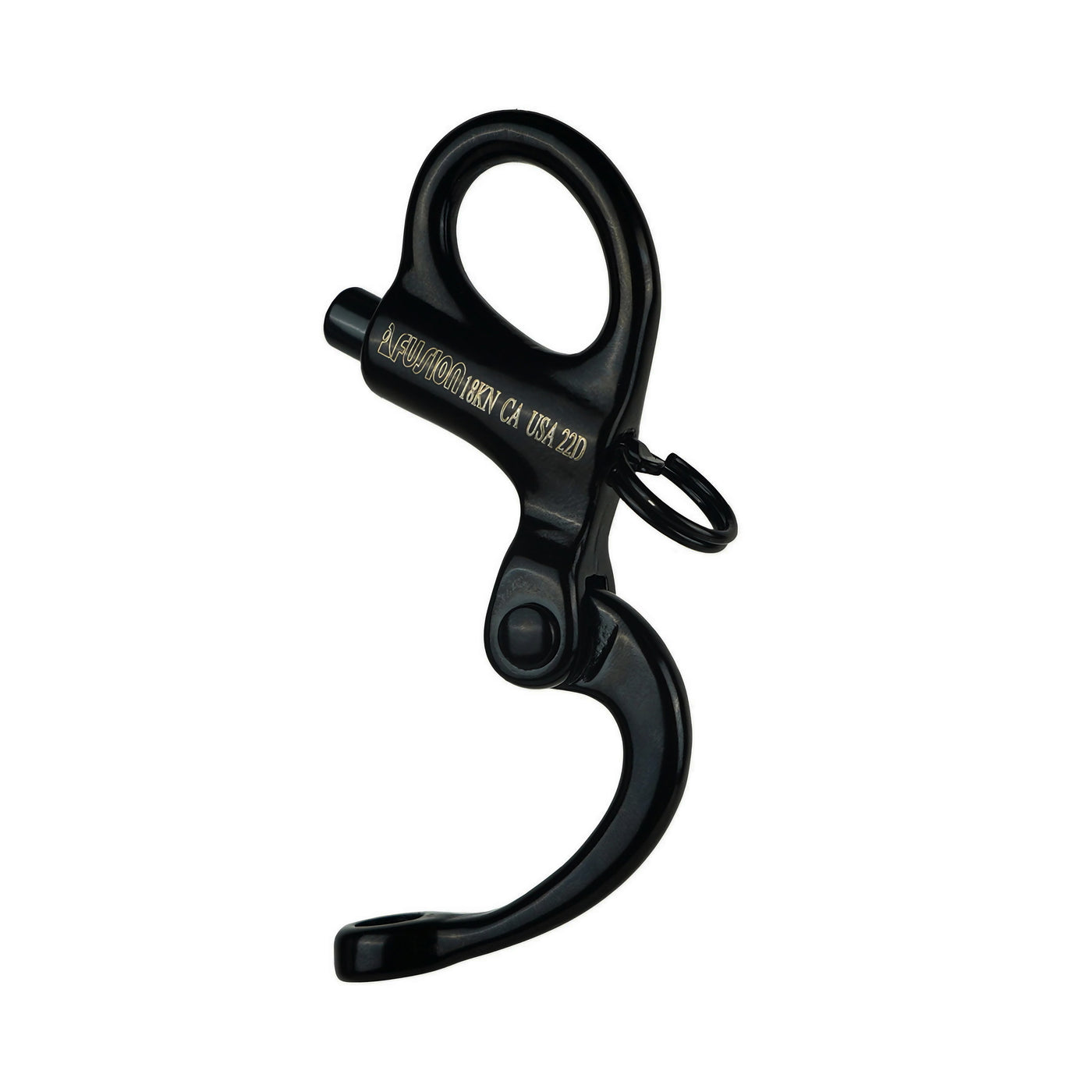 2" Snap Shackle With Fixed Eye - Black