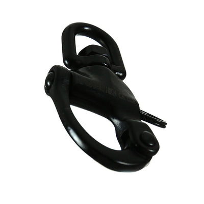 Black Steel Snap Shackle & Swivel - TAA Approved - Black