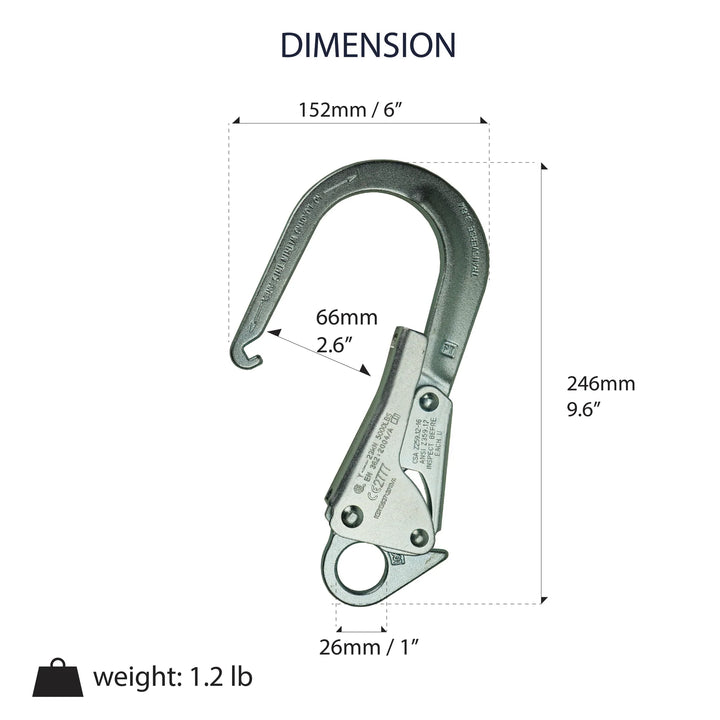 Lobster Claw Lanyard for Zipline Safety | [Fusion Climb USA]