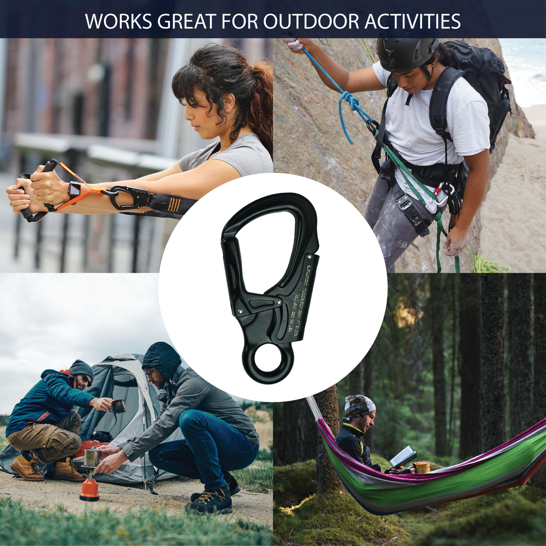 Tudor Aluminum Snap Hook Carabiner - Black | Fusion Climb