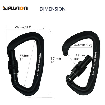 Vapor IV Aluminum - Screw Gate Carabiner - Black