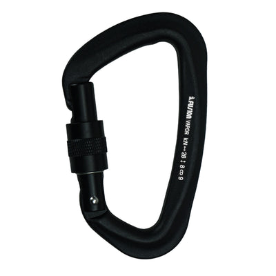 Vapor III Aluminum Screw Gate Carabiner in black