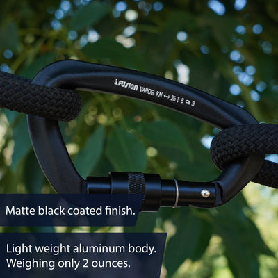 Vapor III Aluminum - Screw Gate Carabiner - Black