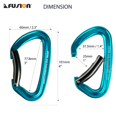 Vapor 5 Bent Gate Aluminum Carabiner - Blue