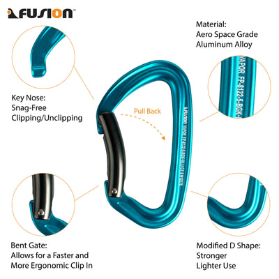 Fusion climb pack 11cm / 20cm quickdraw set