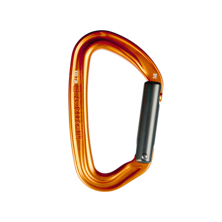 Vapor 5 Straight Gate Aluminum Carabiner - Orange| Fusion Climb