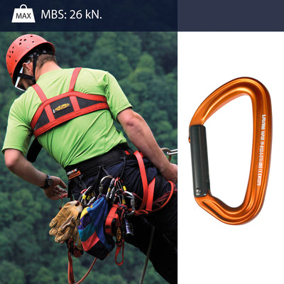 Vapor 5 Straight Gate Aluminum Carabiner - Orange