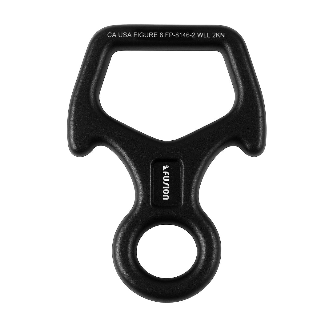 Aluminum Compact Bent Eight Descender Black – Fusion Climb