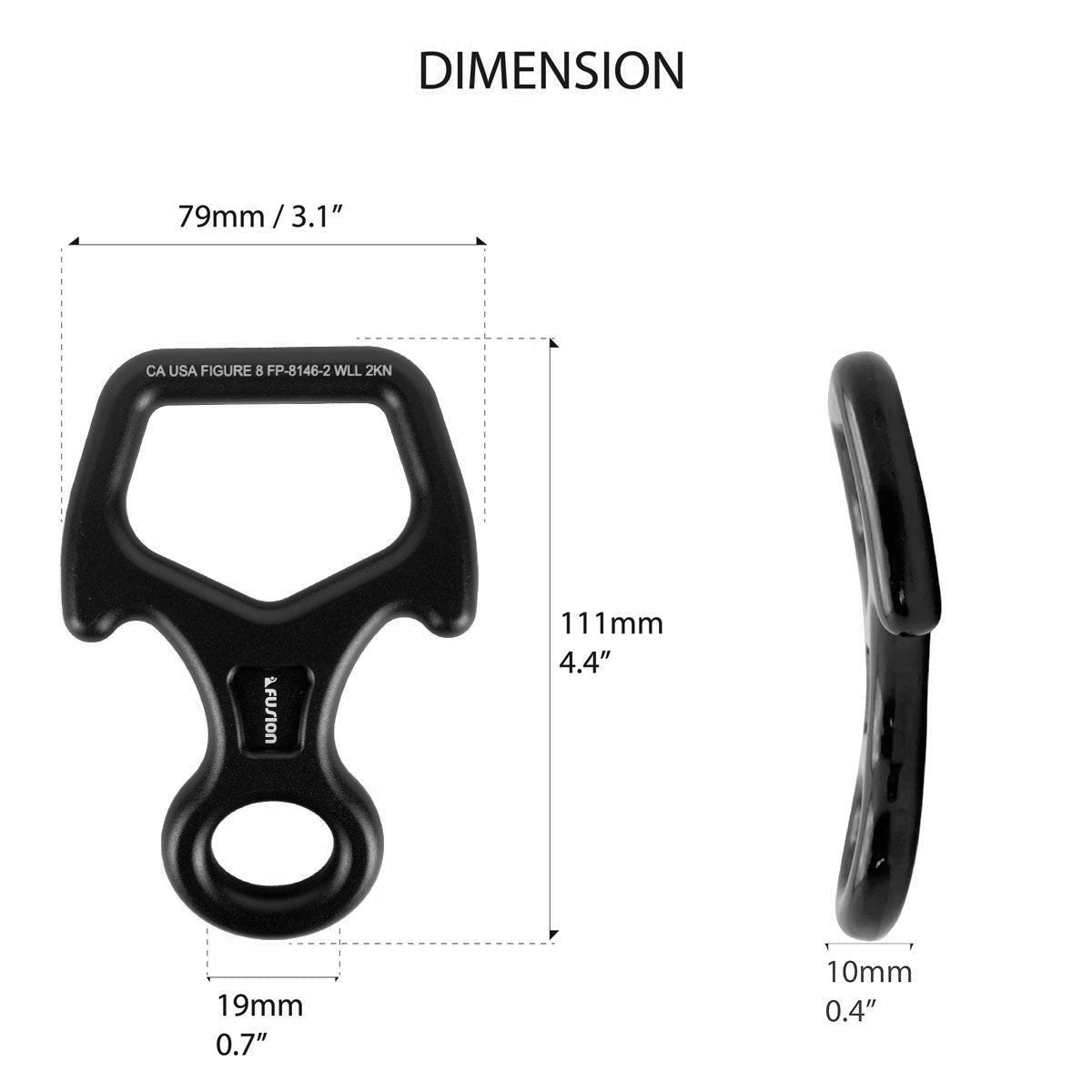 アルミ製コンパクトベントエイトディセンダー ブラック