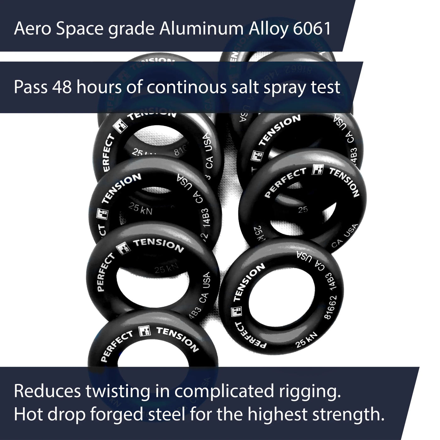 Black Aluminum O-Ring - Small 2"