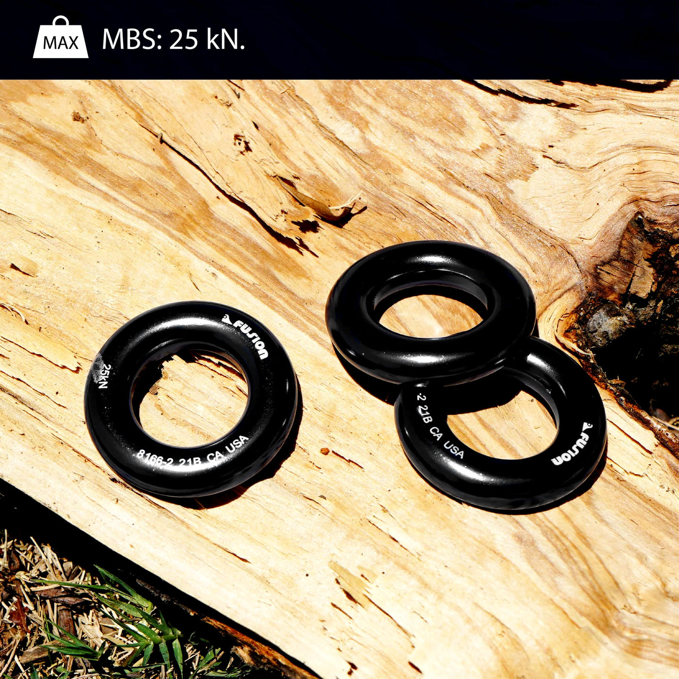 Black Aluminum O-Ring - Small 2"