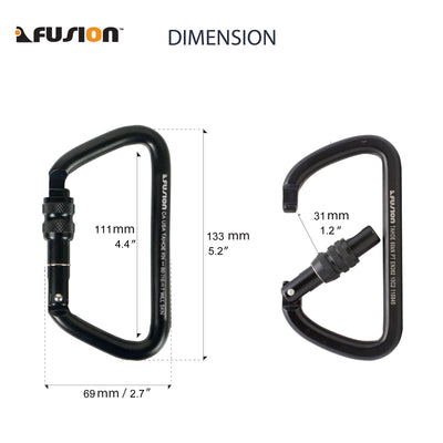 Tahoe XL Steel - Screw Lock Carabiner - Black
