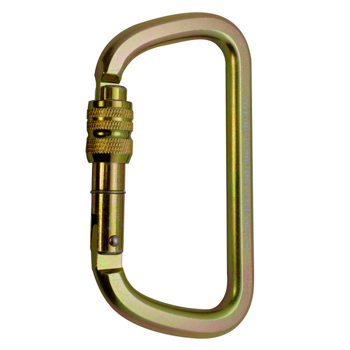 Tahoe XL Steel Screw Lock Carabiner – Black Heavy-Duty Clip for