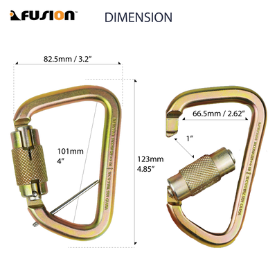 Tacoma Extra Duty 60KN - Triple Lock Carabiner - Gold