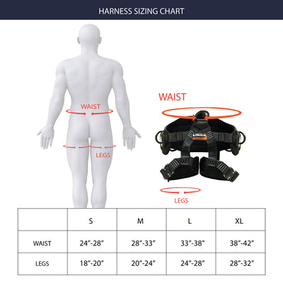 Spartacus Multi-Purpose Half Body Harness - Black