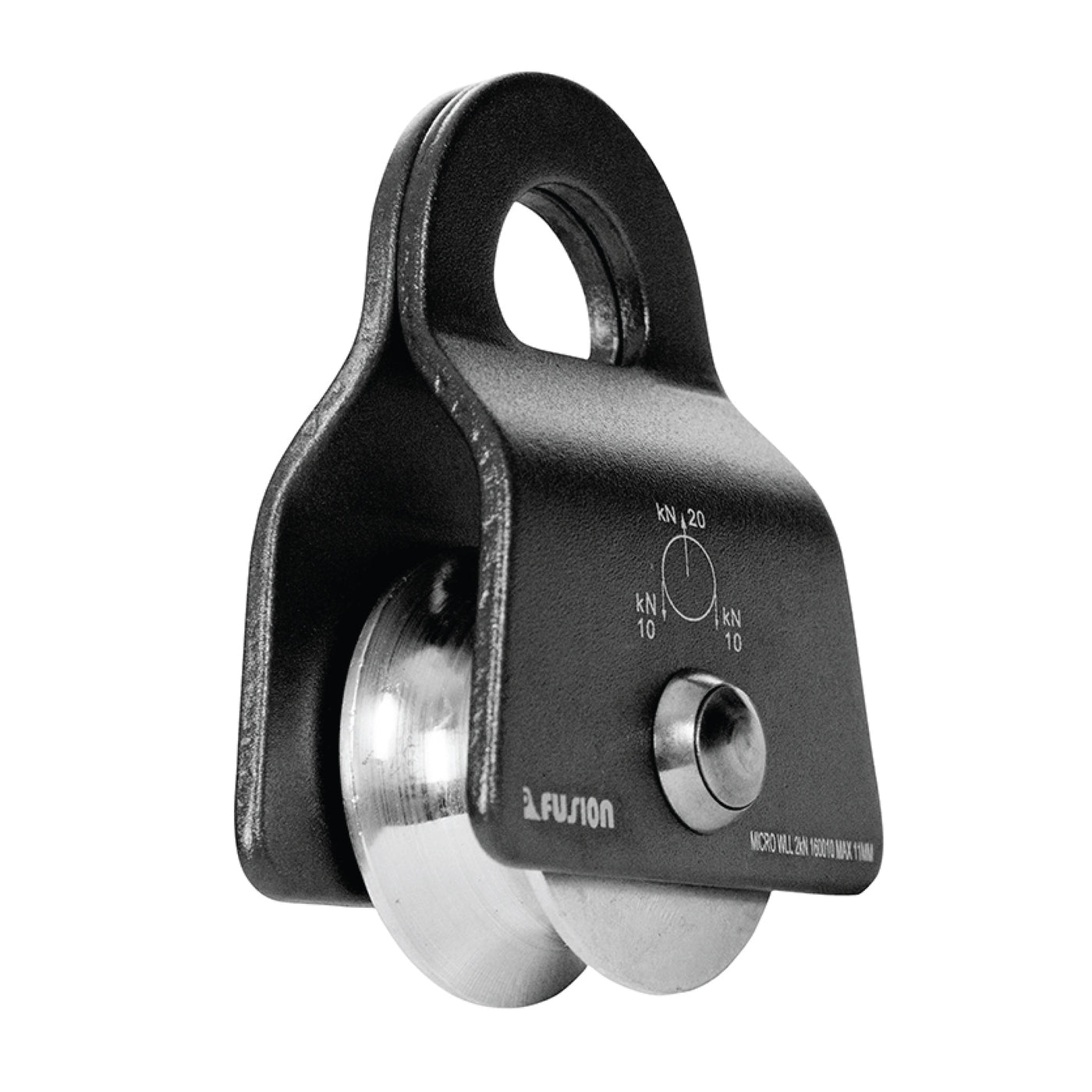 Micro Rope Pulley – Side Swing 1 ½” aluminum for Rescue Application - Black